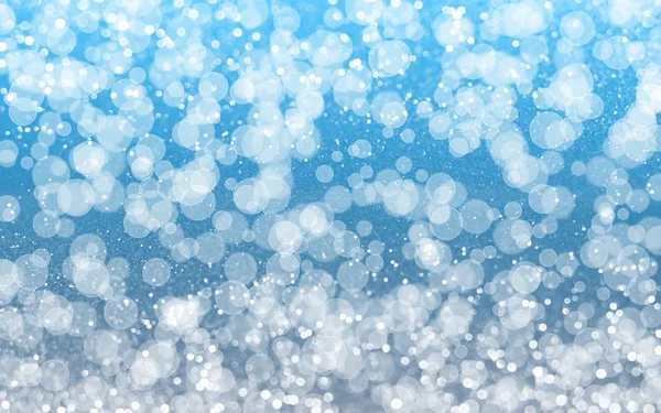 Blau weißer Farbverlauf glitter Bokeh Hintergrund — Stockfoto