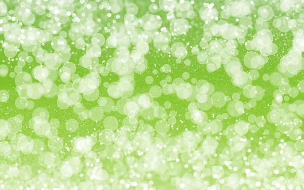 Verde e branco brilho bokeh fundo — Fotografia de Stock