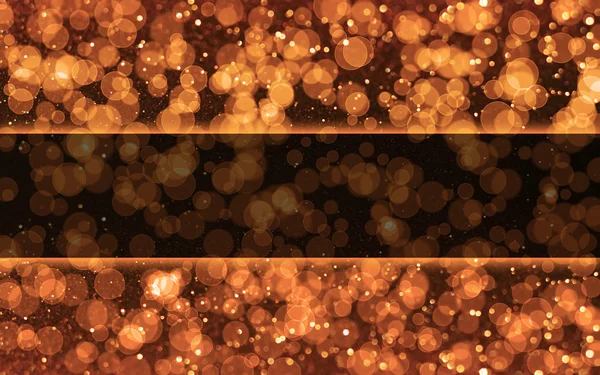 Rose gold and black glitter bokeh background with copy space — Stock Photo, Image