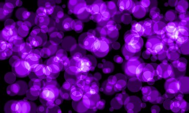 Mor bokeh soyut siyah arka plan üzerine
