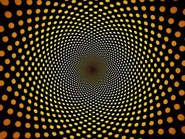 Küçük degrade altın siyah sarmal polka dot arka plan
