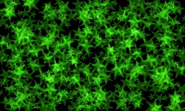 Yıldız bokeh degrade soyut siyah arka plan üzerine yeşil