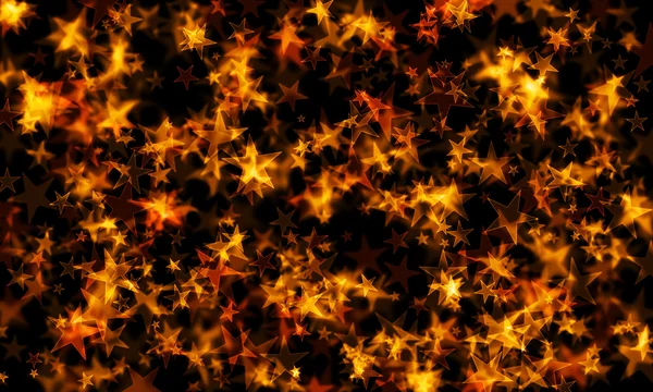 Stars bokeh gradient abstract yellow and orange on black backgro — Stock Photo, Image