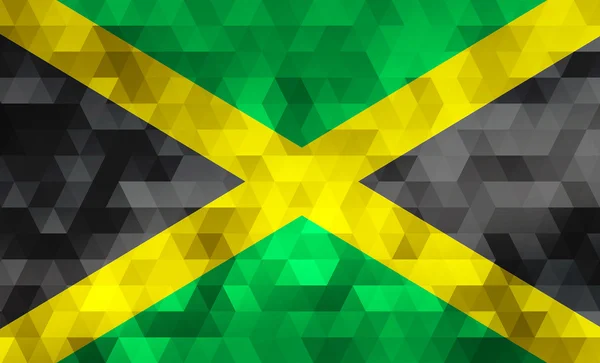 Drapeau de la Jamaïque sur fond de mosaïque — Photo