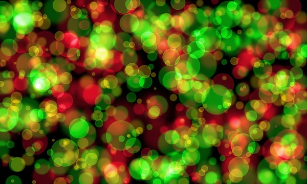 Gradiente Bokeh abstrato verde e vermelho para o Natal em bac preto — Fotografia de Stock