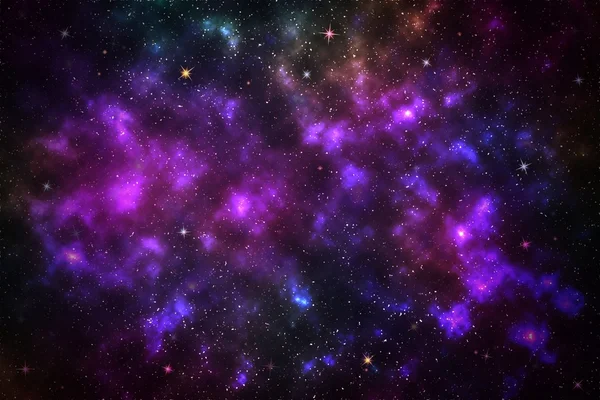 Resumen Rosa Morado Humo Sobre Fondo Negro Como Espacio Con — Foto de