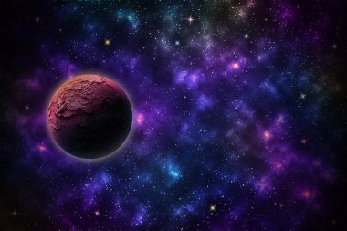 Güzel yıldız, gece gezegen gökada arka plan gökyüzü.