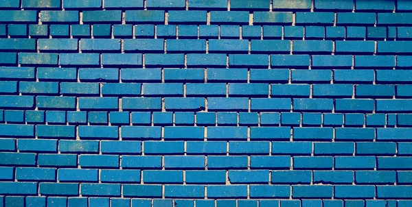 Modrá cihlové zdi vzorek textury pro pozadí — Stock fotografie