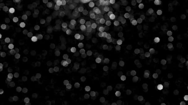 Черно-белая абстрактная боке блестящая текстура — стоковое видео