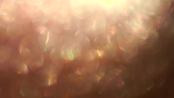 Vergrößern - aus Roségold abstrakt Bokeh glänzende Textur Hintergrund — Stockvideo