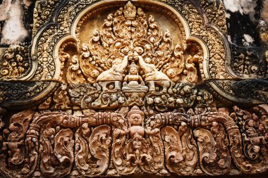 Bas Rölyef Banteay Srei, Kamboçya'da