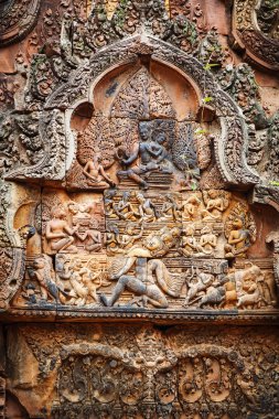 Bas Rölyef Banteay Srei, Kamboçya'da