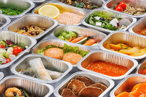 Food in the containers — Stock Image Food in the containers Royalty Free Stock Images