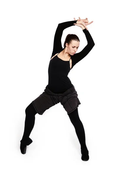 Ballerina in abiti neri — Foto Stock