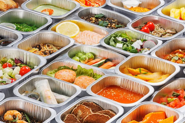 Food in the containers — Stock Image Food in the containers Royalty Free Stock Photos