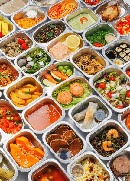 Food in the containers — Stock Image Food in the containers Royalty Free Stock Images