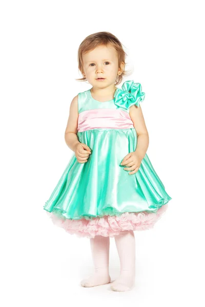 Bambina vestita di verde — Foto Stock