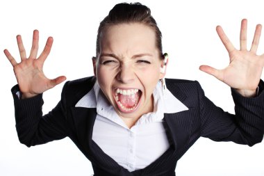 İş kadını çığlık