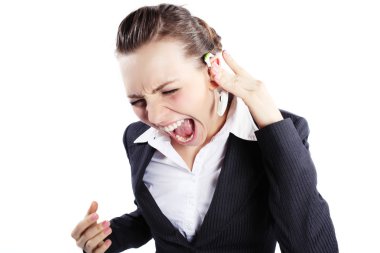 İş kadını çığlık