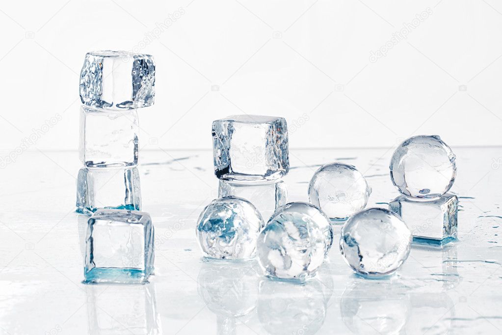 Ice cubes and balls