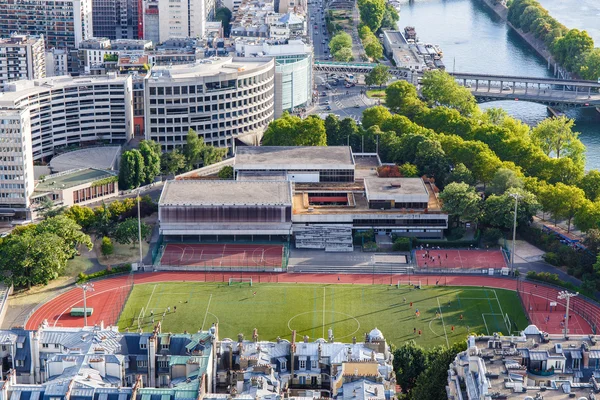 Campo de futebol. Vista aérea — Fotografia de Stock