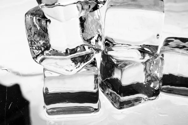 Ice cubes on table — Stock Photo, Image