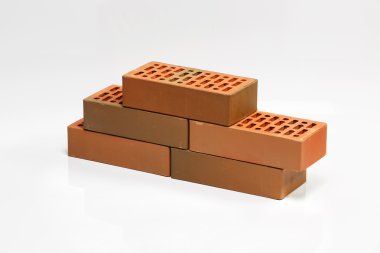 Beyaz arkaplanda tuğlalar