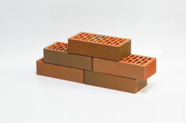 Beyaz arkaplanda tuğlalar