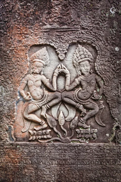 Płaskorzeźba w Banteay Srei, Kambodża — Zdjęcie stockowe