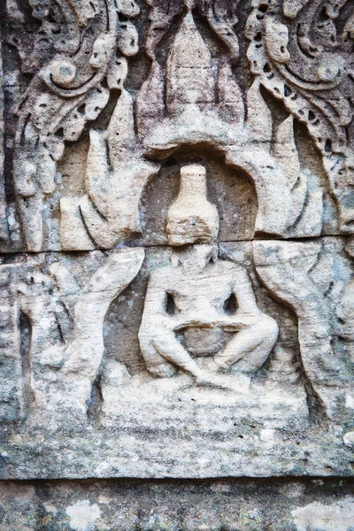 Płaskorzeźba w Banteay Srei, Kambodża — Zdjęcie stockowe