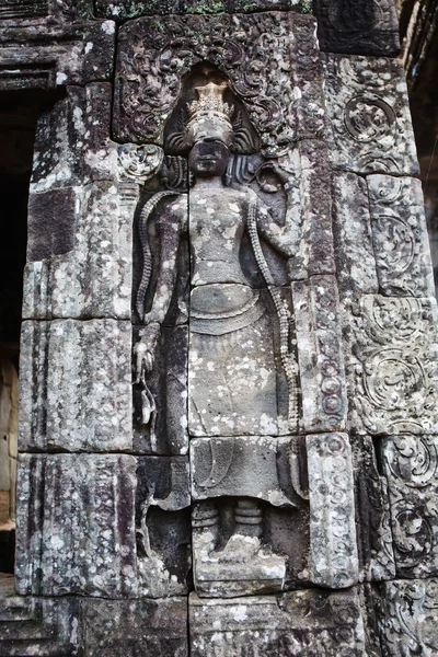 Płaskorzeźba w Banteay Srei, Kambodża — Zdjęcie stockowe