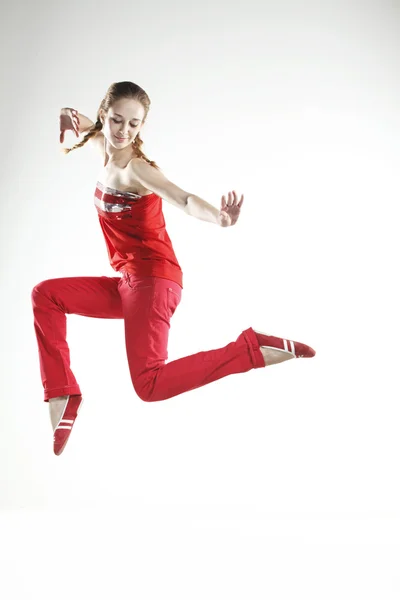 Bailarina en rojo — Foto de Stock