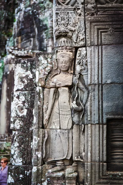 Płaskorzeźba w Banteay Srei, Kambodża — Zdjęcie stockowe