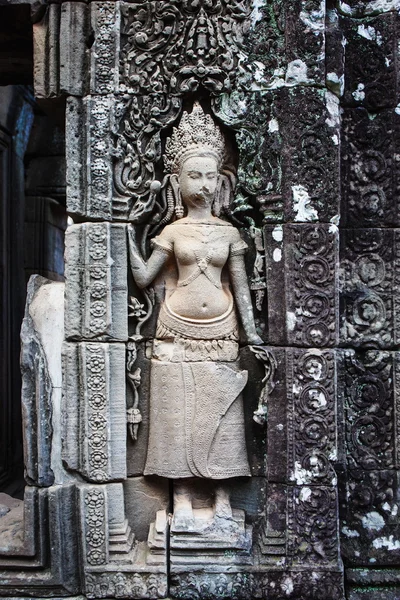 Płaskorzeźba w Banteay Srei, Kambodża — Zdjęcie stockowe