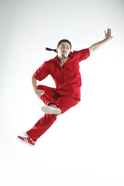 Χορευτής με κόκκινο χρώμα — Φωτογραφία Αρχείου