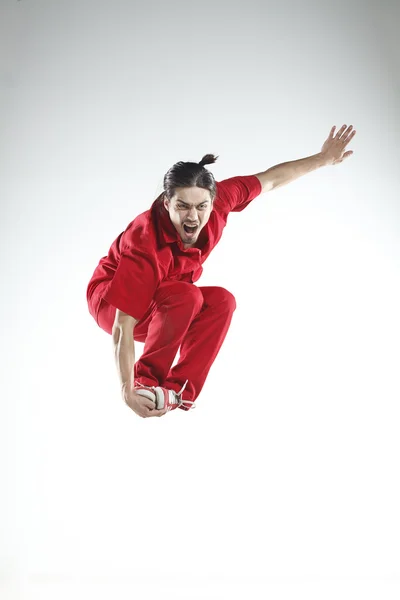 Dancer in red — Stock Photo, Image