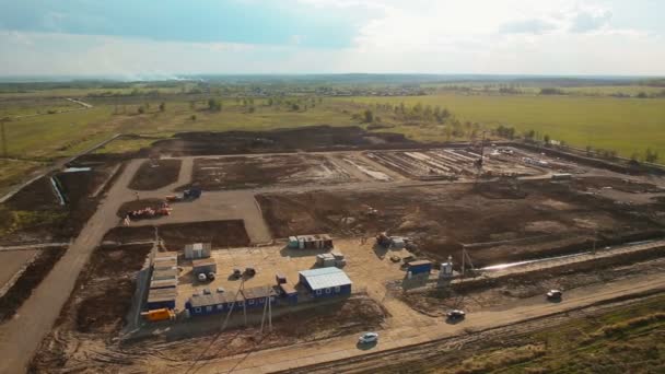 Construction site for the new plant — Stock Footage Construction site for the new plant Royalty Free Stock Footage