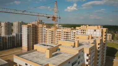 inşaat çalışmaları konut, havadan görünümü