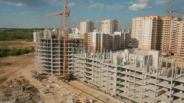 Construcción y desarrollo de la ciudad — Vídeos de Stock