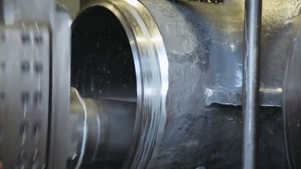 Metalworking machine closeup — Stock Video