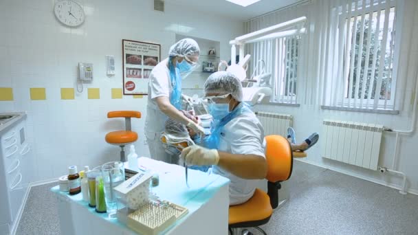 Медицинская стоматология — стоковое видео