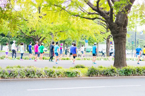 Marathonläufer des Kaiserpalastes, Japan — Stockfoto