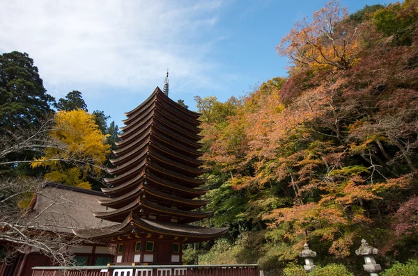 Tanzan chrám, nara (prefektury), japonské tradiční chrámy a svatyně — Stock fotografie
