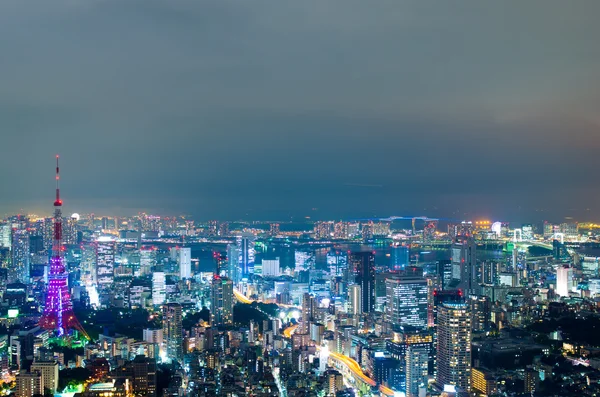 Tóquio vista para a cidade noturna, tokyo, turismo do japão — Fotografia de Stock