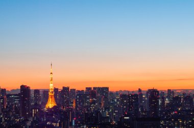 Tokyo kule sabah görünümü, tokyo, Japonya