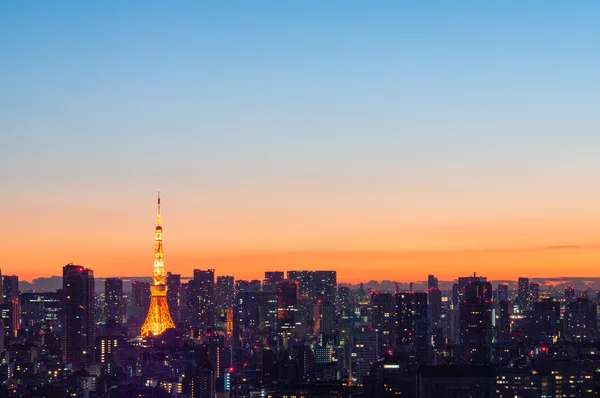 Torre de tokyo vista da manhã, tokyo, japão — Fotografia de Stock