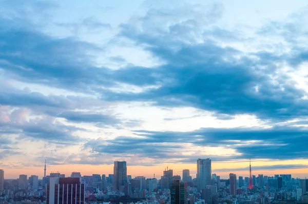 Tokyo cidade manhã crescer vista, japão — Fotografia de Stock
