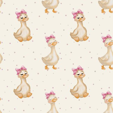 Tekstil ve ambalaj projeleri için mükemmel hafif bir zemin üzerinde fiyonklu ördekler.