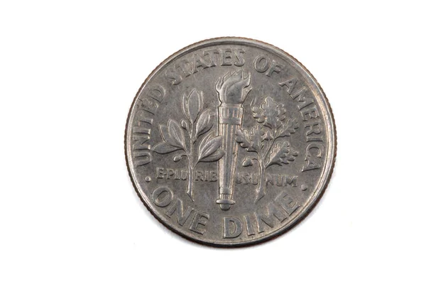 Närbild Dime Coin — Stockfoto