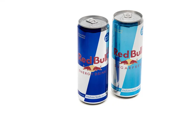 London Britania Raya Oktober 2020 Sekaleng Red Bull Dan Gula — Stok Foto